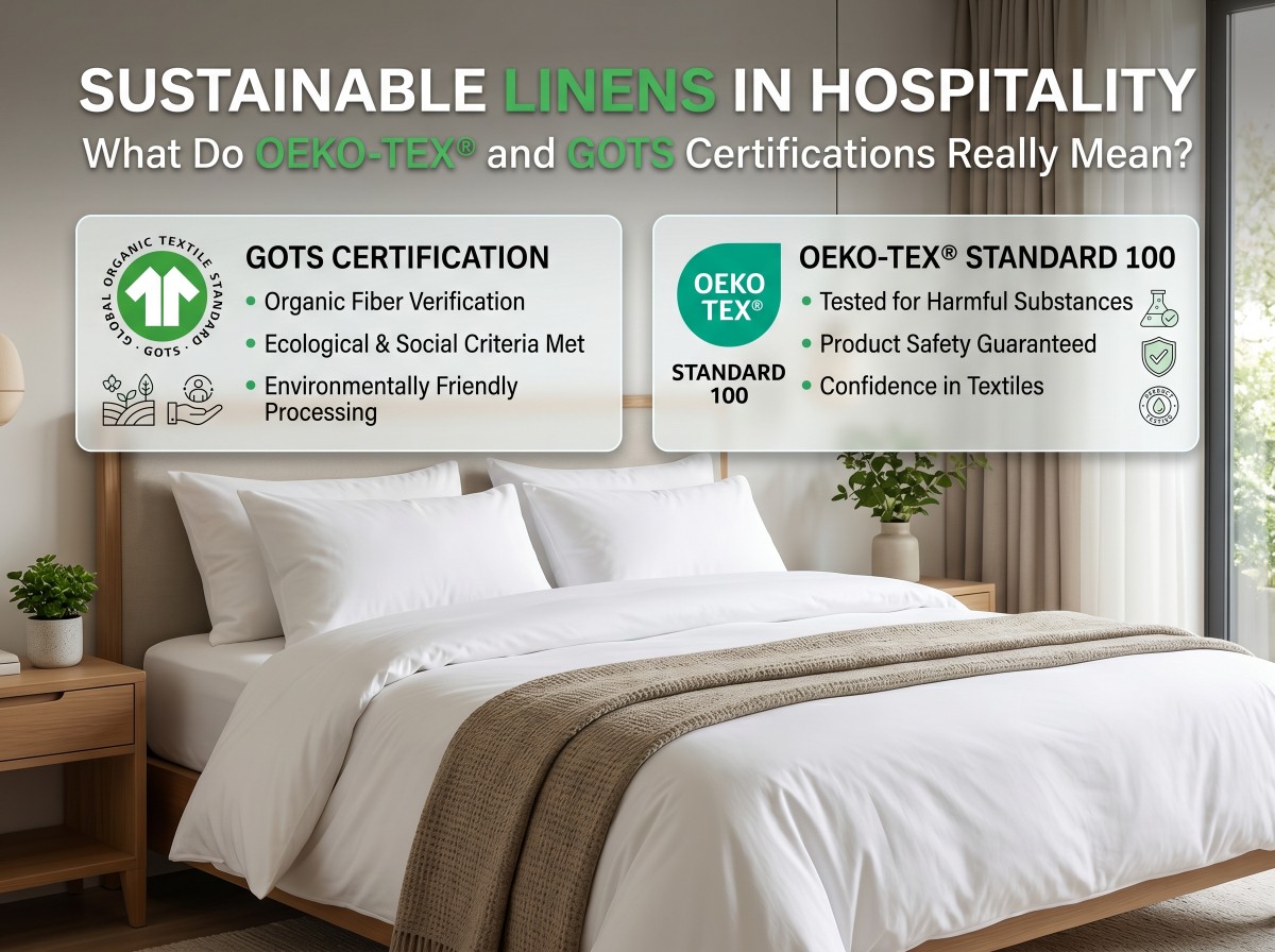 Sustainable Linens in the Hospitality Industry: What Do OEKO-TEX and GOTS Certifications Mean?